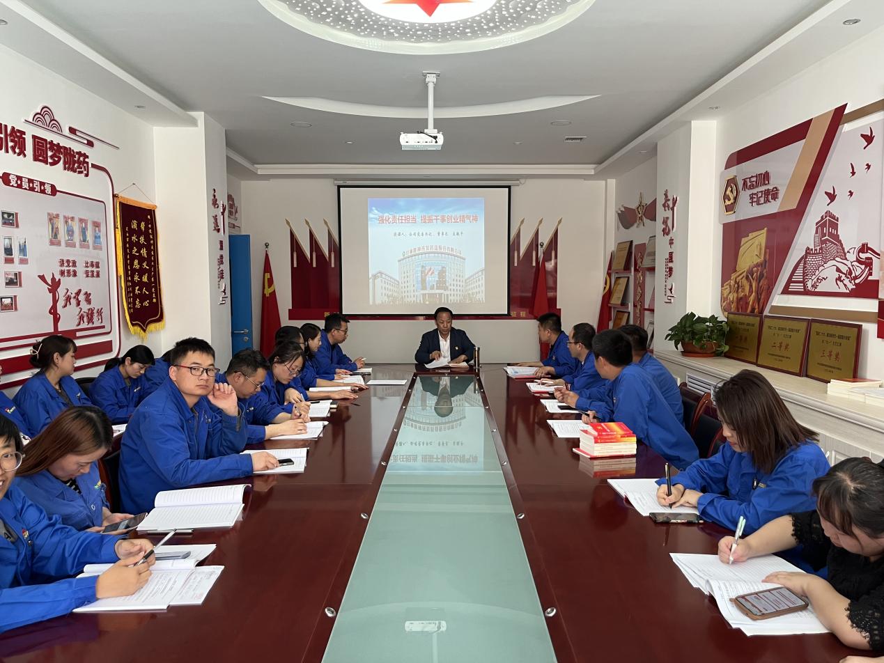 【主題教育】強化責任擔當 提振干事創(chuàng)業(yè)精氣神—隴神戎發(fā)黨委書記、 董事長宋敏平講授主題教育專題黨課